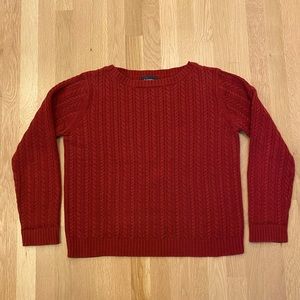 Lauren Ralph Lauren Womens Rust Cable Knit Long Sleeve Sweater / Size L